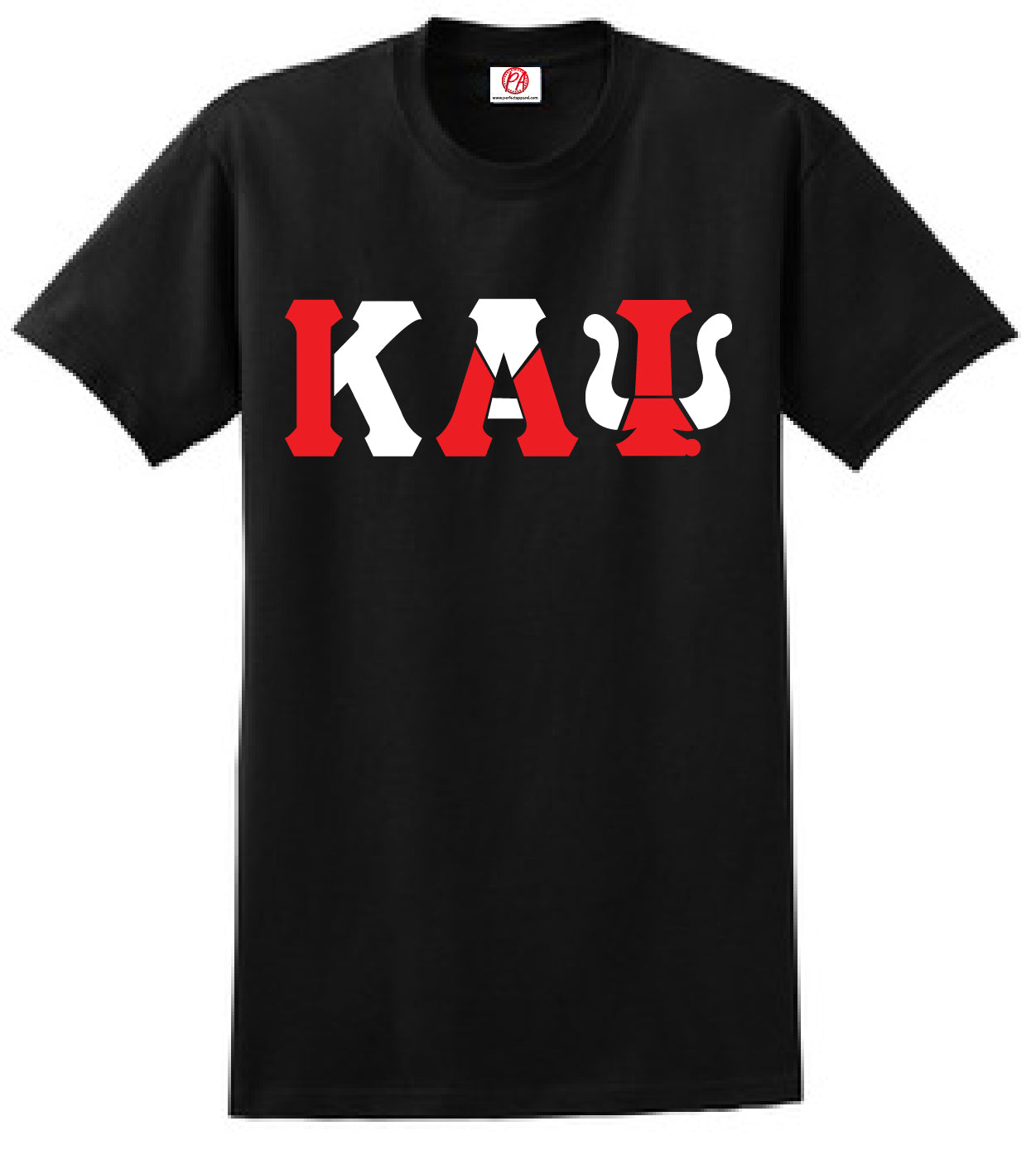 – Psi Perfect Kappa Color Alpha Greek Lettered Block T-Shirt Apparel