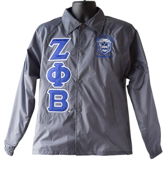 Zeta Greek Lettered Crossing Line Jacket - Zeta Phi Beta