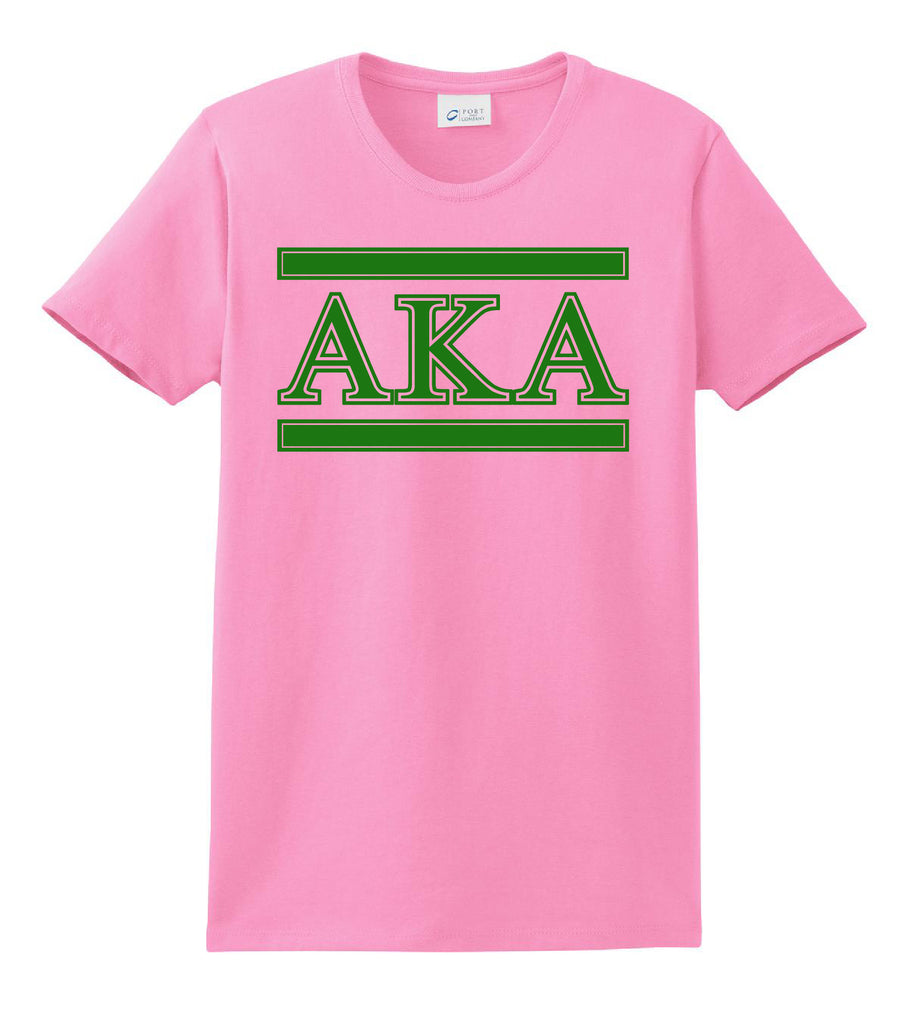 Simple 3 Greek Letter T-Shirt - Alpha Kappa Alpha