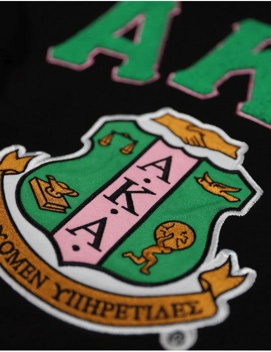 Alpha Kappa Alpha AKA Embroidered Crest Sew-On Chenille Patch
