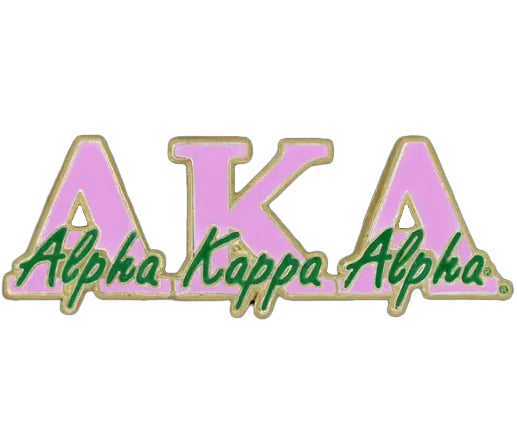 AKA Greek Letter Script Lapel Pin - Alpha Kappa Alpha – Perfect Apparel