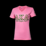 Alpha Kappa Alpha Embroidered Luxury T-Shirt