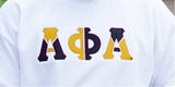 Alpha Phi Alpha Color Block Greek Lettered T-Shirt