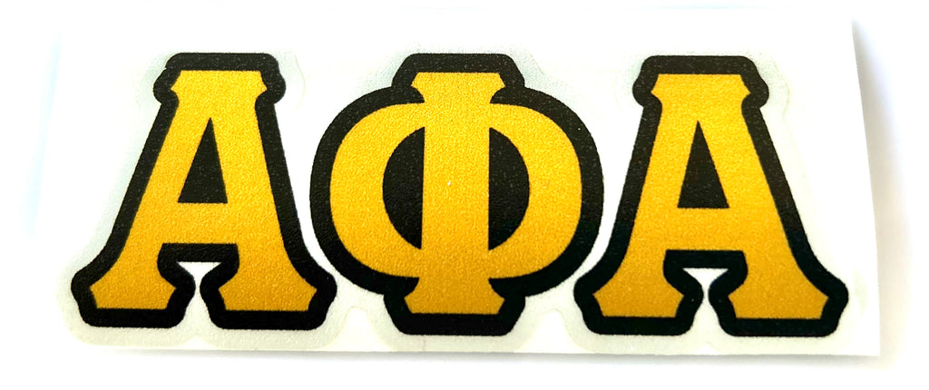 Alpha Phi Alpha Greek Letter Reflective Decal
