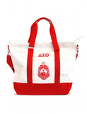 Delta Sigma Theta Canvas Crossbody Tote Bag