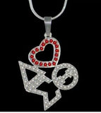 Delta Sigma Theta Love Crystal Necklace