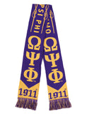 Omega Psi Phi 1911 Knit Scarf