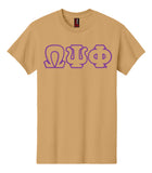 Omega Greek 3 Lettered Embroidered T-Shirt - Omega Psi Phi