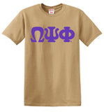 Omega Single Layered Greek 3 Lettered Embroidered T-Shirt - Omega Psi Phi