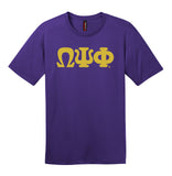 Omega Single Layered Greek 3 Lettered Embroidered T-Shirt - Omega Psi Phi