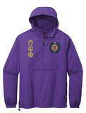 Omega Solid Anorak Pullover Hooded Jacket - Omega Psi Phi