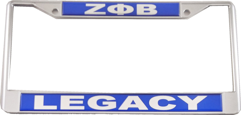 Zeta Phi Beta Legacy Mirrored Plate Frame