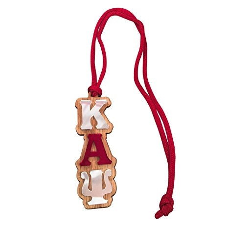 KAY Lettered Necklace / Rearview Mirror Hang - Kappa Alpha Psi