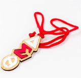 Delta Lettered Necklace / Rearview Mirror Hang - Delta Sigma Theta