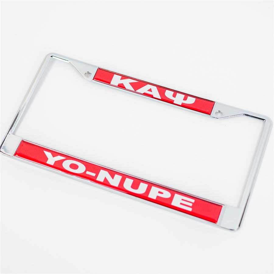 Kappa YO NUPE License Plate Frame - Kappa Alpha Psi Fraternity, Inc.
