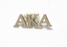 AKA 3 Letter Color Lapel Pin - Alpha Kappa Alpha