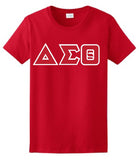 Delta 3 Lettered Embroidered T-Shirt - Delta Sigma Theta