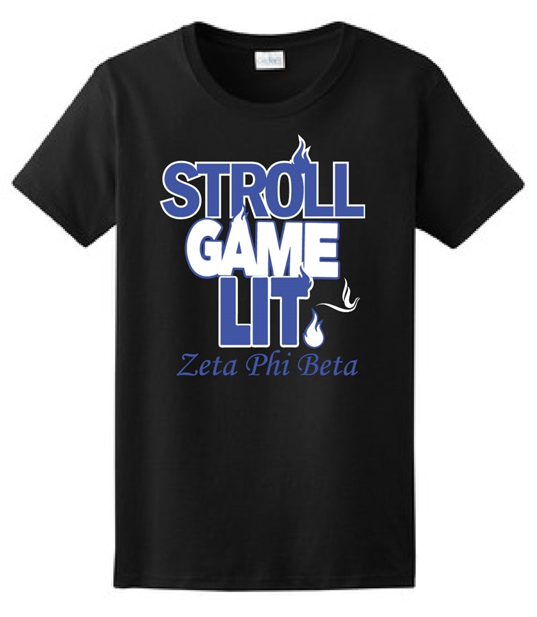 Zeta Stroll Game Lit T-Shirt - Zeta Phi Beta