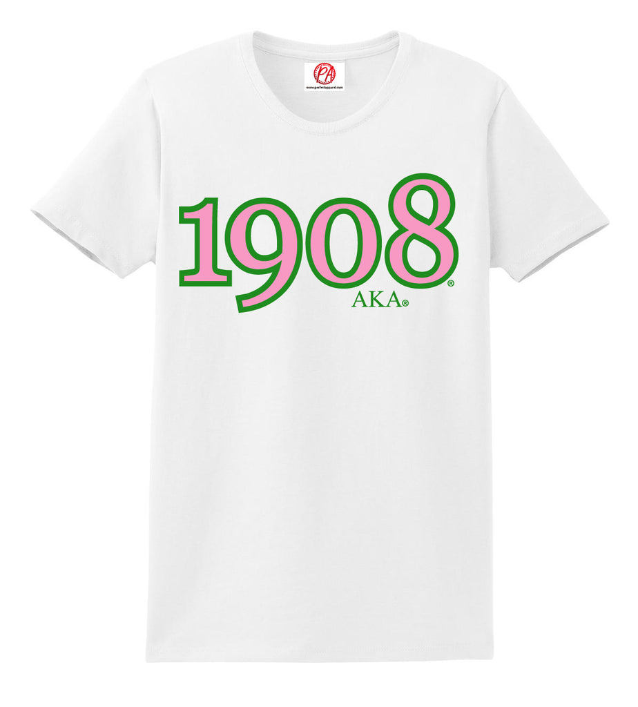 1908 Founding Year Printed T-Shirt - Alpha Kappa Alpha