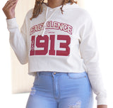 Delta Excellence Cropped Hooded Sweatshirt - Delta Sigma Theta