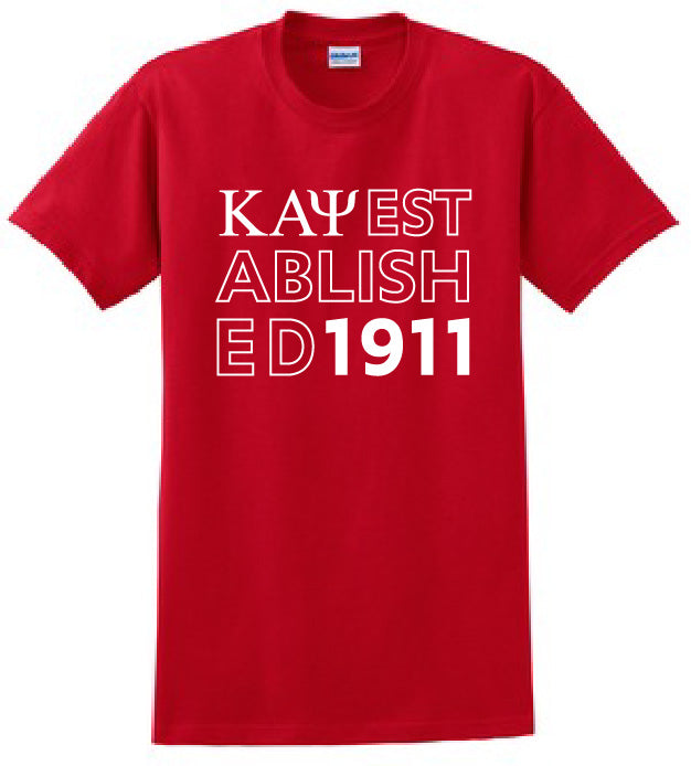Kappa Established Year T-Shirt - Kappa Alpha Psi