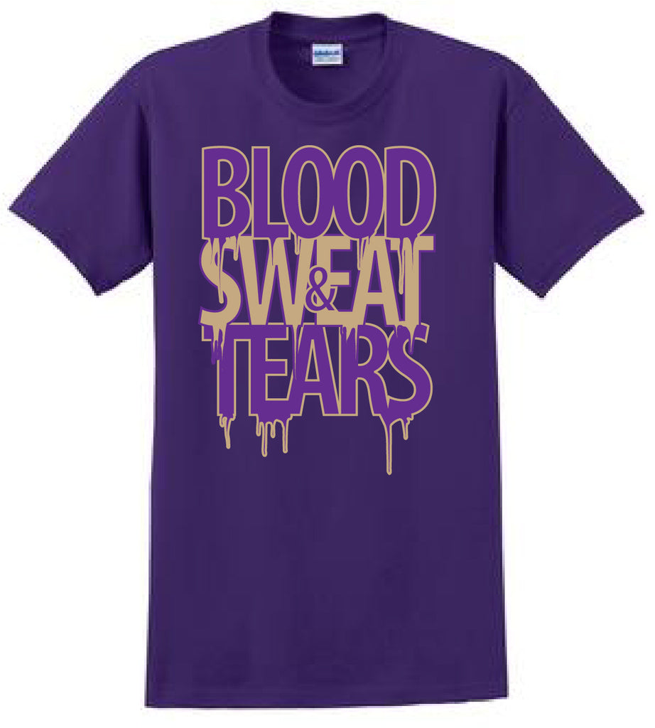 Purple & Old Gold Blood Sweat & Tears T-Shirt