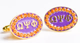 Omega Psi Phi Crystal Cuff Links