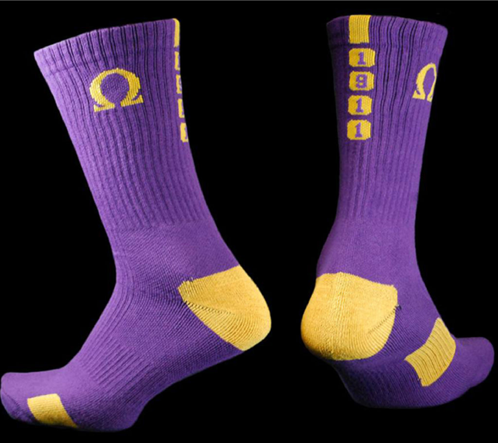 Omega Psi Phi Athletic Crew Socks