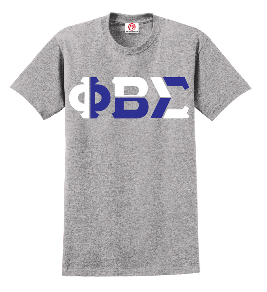 Phi Beta Sigma Color Block Greek Lettered T-Shirt