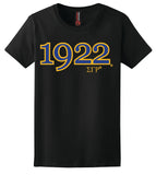 SGRho 1922 Founding Year Embroidered T-Shirt - Sigma Gamma Rho