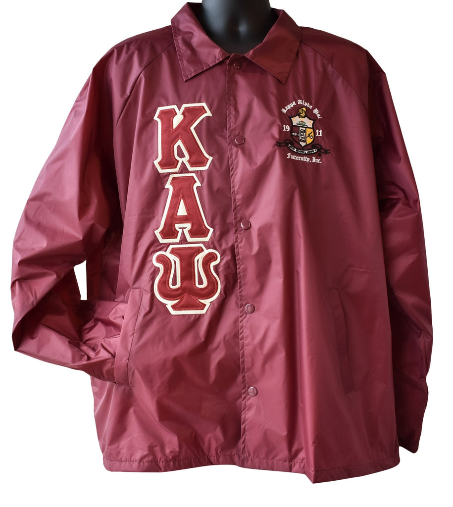 Kappa Alpha Psi Satin Embroidery Baseball Jacket - Red / Wht