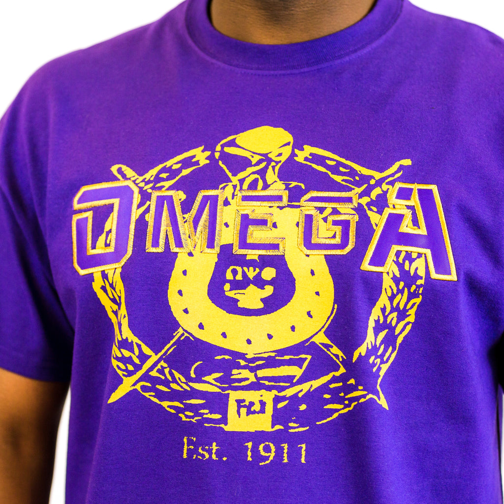 Omega Shield Mixed Media T-Shirt - Omega Psi Phi